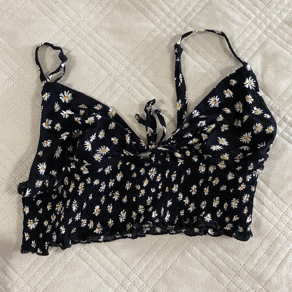 Garage women flower crop tank too